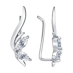 Серьги из серебра с фианитами (Арт.94-120-01163-1)