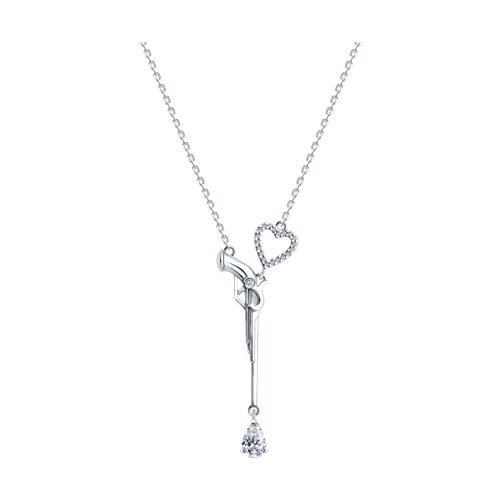 Колье из серебра с фианитами (Арт.94070944)