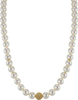 Ожерелье серебро с жемчугом и куб. цирконием «Pearl Kiss» Rivoli (арт.91L-GK-1)