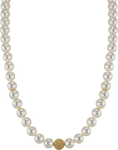 Ожерелье серебро с жемчугом и куб. цирконием «Pearl Kiss» Rivoli (арт.91L-GK-1)
