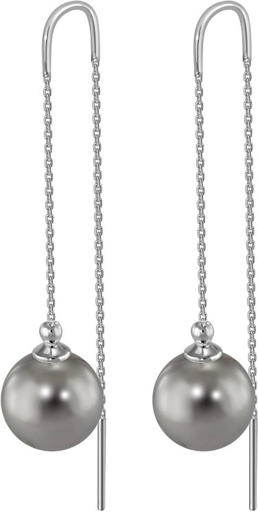 Серьги из серебра с жемчугом (Арт.aas-11-12-31-s)