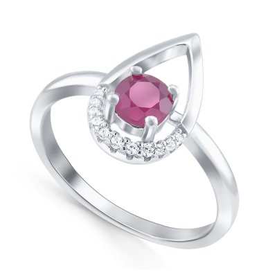 Кольцо Серебряные крылья (Арт.21knys1732-155_korundrub_kubcirkonii_30)