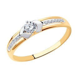 Кольцо из золота с фианитами (Арт.017297)
