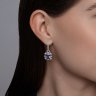 Серьги из белого золота с бриллиантами и танзанитами (Арт.6024472-3)