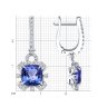 Серьги из белого золота с бриллиантами и танзанитами (Арт.6024472-3)