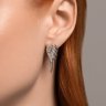 Серьги из серебра с фианитами (Арт.94026612)