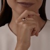 Кольцо золотое с гранатом и бриллиантами «Гранатовая капля» Соколов (арт.71-00003)