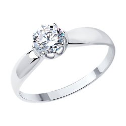 Кольцо из серебра с фианитом (Арт.94013648)