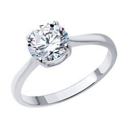 Кольцо из серебра с фианитом (Арт.94013758)