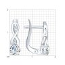 Серьги из белого золота с фианитами (Арт.027147-3)