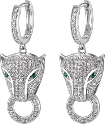 Серьги из серебра с куб. цирконием (Арт.fps-1-s)