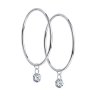 Серьги из серебра с фианитами (Арт.94024480)