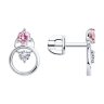 Серьги из серебра с фианитами (Арт.94024971)