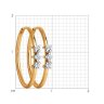 Серьги из золота с фианитами (Арт.029941)