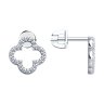 Серьги из серебра с фианитами (Арт.94025798)