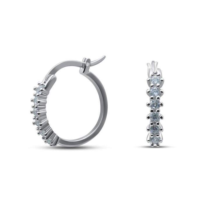 Серьги серебряные с кубическим цирконием «Крылья света» MyJewels (арт.0220)