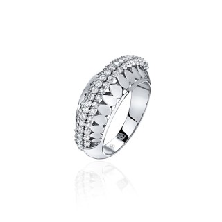 Кольцо с бриллиантами из белого золота «Elegance Shine» Estet (арт.01К6214099)