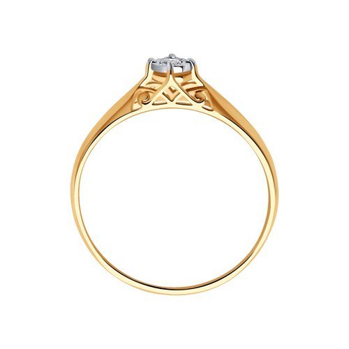 Помолвочное кольцо из золота с бриллиантом (Арт.1011159)