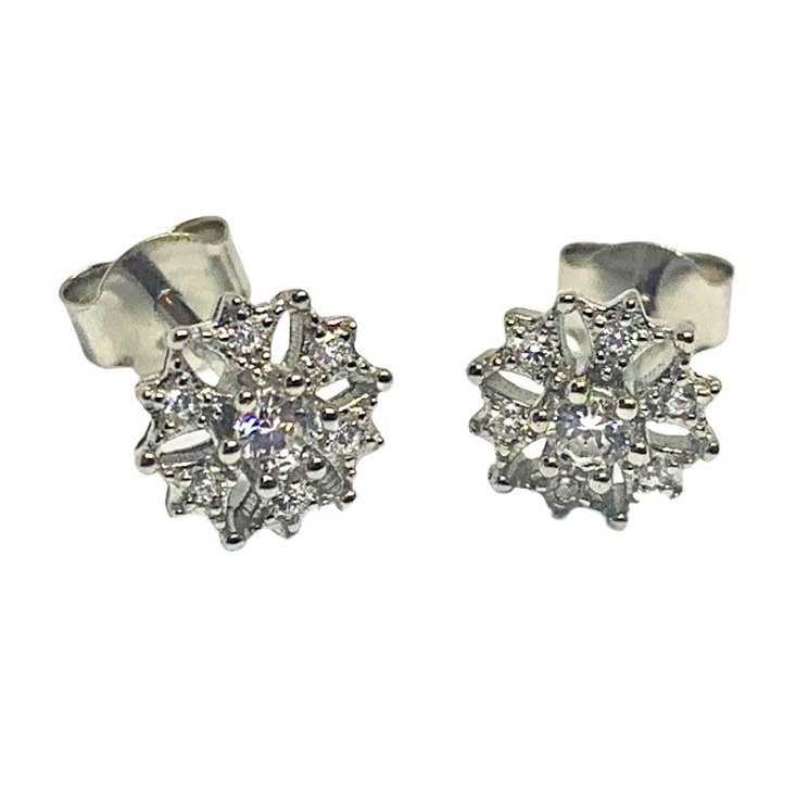 Серьги из серебра с фианитом (Арт.hl-e34e44w12-x-w-w-x-w)