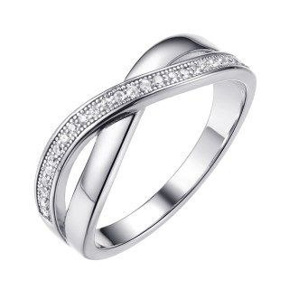 Кольцо серебряное с фианитами «Spark Line» Fresh Jewelry (арт.MP-R00074-X-W-X-X-W)