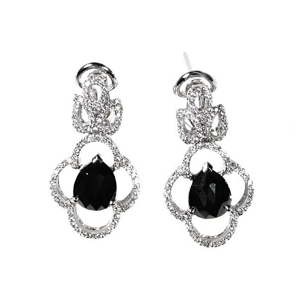 Серьги из белого золота с бриллиантом (Арт.ae61408wbld1_sr_db_wg)