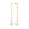 Серьги с жемчугом «Baroque Grace» серебро 925 Fresh Jewelry (арт.PI-E438-12-X-L-PN-X-X)