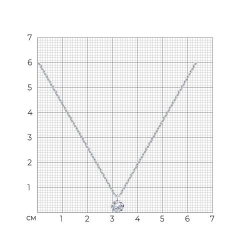 Колье из серебра с фианитом (Арт.94070460)