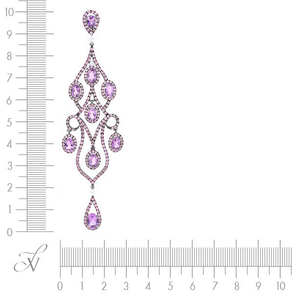 Кулон из золота с аметистом и бриллиантом (Арт.b01446k_pd_ps_am_001_blk)