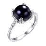 Кольцо серебряное с жемчугом и фианитами «Nautilus» Fresh Jewelry (арт.PI-R02898-X-W-PNB-X-W)