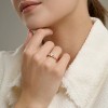 Кольцо из золочёного серебра с фианитом «Ослепительный сияющий путь» Соколов (арт.93011179)