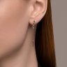 Серьги золотые пробы 585 с топазом (Арт.728696)