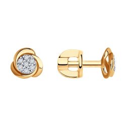 Серьги из золота с бриллиантами (Арт.1021902)
