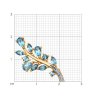 Брошь золотая пробы 585 с топазом (Арт.740403)