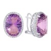 Серьги из белого золота с аметистом и бриллиантом (Арт.e35753wz-1_sr_am_wg)
