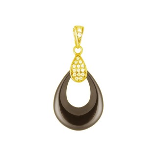 Кулон с керамикой и фианитами «Ceramic Glow» Fresh Jewelry (арт.TC-P00970-BR-Y-X-X-W)