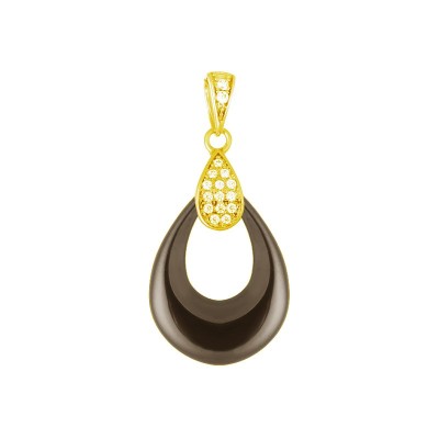 Кулон с керамикой и фианитами «Ceramic Glow» Fresh Jewelry (арт.TC-P00970-BR-Y-X-X-W)