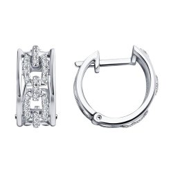 Серьги из белого золота с бриллиантами (Арт.1022157-3)