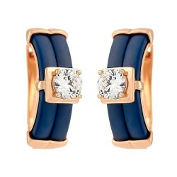 Серьги из серебра с керамикой и куб. цирконием (Арт.tm-e00707-vl-g-w-x-x)