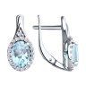 Серьги из серебра с топазами и фианитами (Арт.94-320-00179-1)