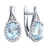 Серьги из серебра с топазами и фианитами (Арт.94-320-00179-1)
