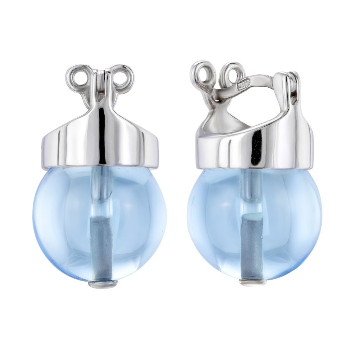 Серебряные серьги BEAVERS с кварцем 2206kv_blu