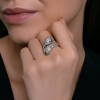 Кольцо из серебра с фианитами «Змеиный Гипноз» Соколов (арт.94014259)