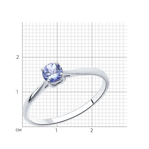 Кольцо из серебра с танзанитом (Арт.92012111)