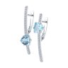 Серьги из серебра с топазами и фианитами (Арт.92022198)