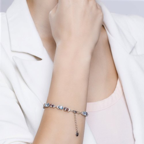 Браслет из серебра с миксом камней (Арт.92050107)