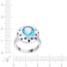Кольцо из белого золота с сапфиром и топазом (Арт.r23047_sa_bt_wg)
