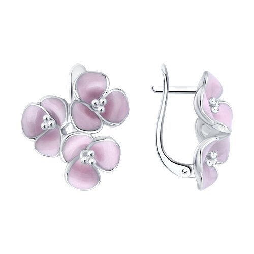 Серьги из серебра с эмалью (Арт.94027277)