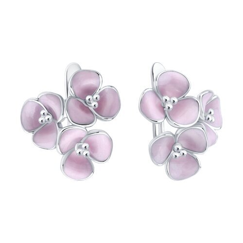 Серьги из серебра с эмалью (Арт.94027277)