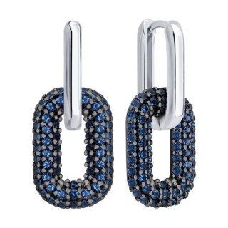 Серьги из серебра с фианитами «Ночная Комета» Соколов (арт.94027526)