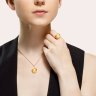 Кольцо из золочёного серебра с янтарём (Арт.93-310-00840-1)